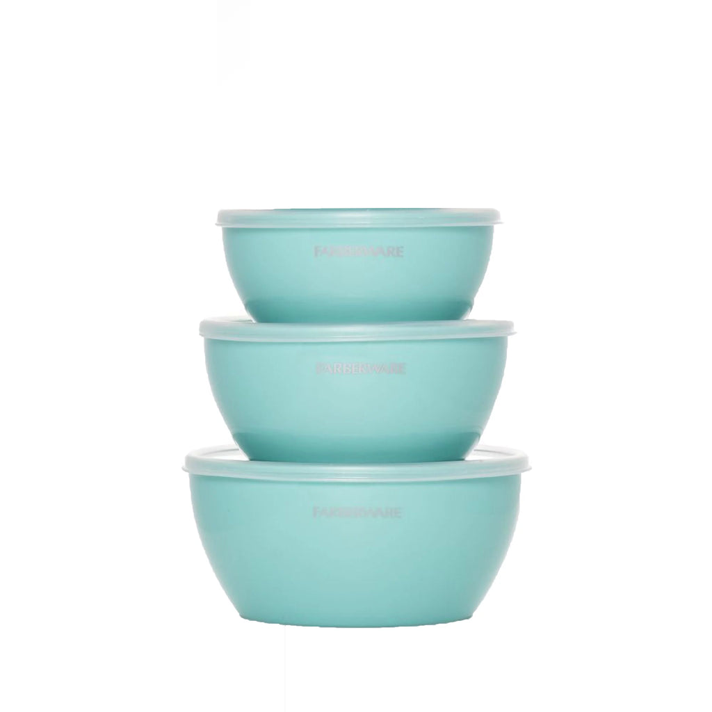 20-piece Plastic Mixing Bowl and Prep Set in Aqua V547882