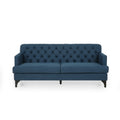 Navy Blue Upholstered Fabric 3 Seater Sofa P866542