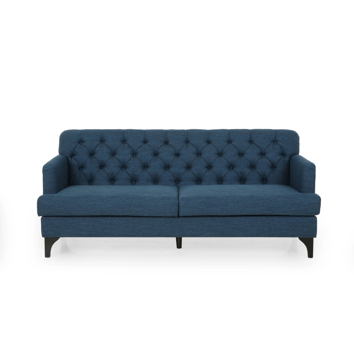 Navy Blue Upholstered Fabric 3 Seater Sofa P866542