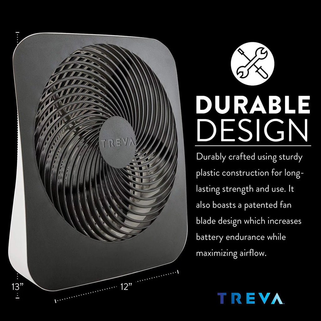 10 inch Portable 2 Speed Table Air Circulating Fan, Black O71421