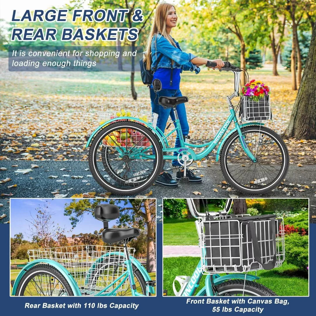 24 Inch 7 Speed Adult Tricycle O9190