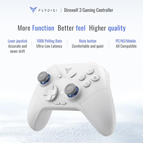 Wireless PC Controller, Hall Effect Joysticks Triggers,1000 Hz Polling Rate, Multi-Platform Gaming Controller, Windows PC/Switch/Switch2/Android/Laptop V6968