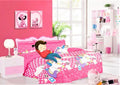 Pink Unicorn Print 6 Piece Twin Size Bed in Bag P263