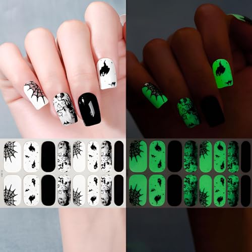 16 Sheets Holiday Nail Wraps Stickers with 2 Pcs Nail Files B422998