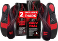 2 Pairs 220+ lbs Plantar Fasciitis Insoles Black S L520