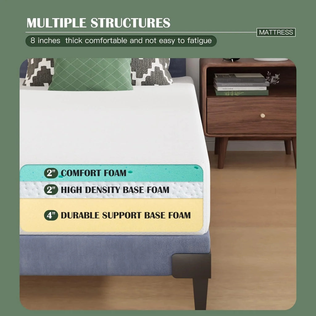 Twin Size Medium Firm Foam Mattress O9889