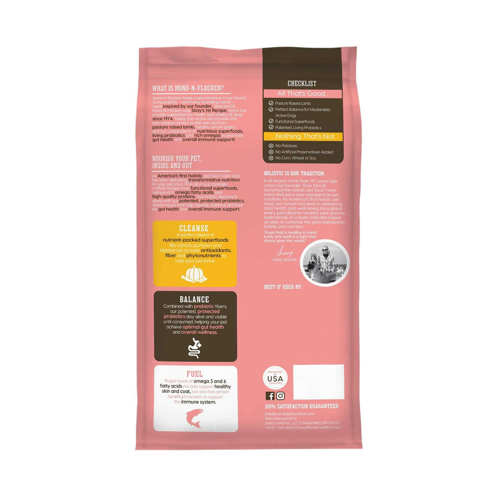 Solid Gold Hund-N-Flocken Dry Dog Food Lamb X1824