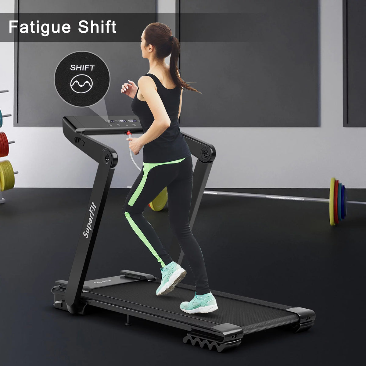 Foldable Electric Treadmill with Bluetooth Black B3378