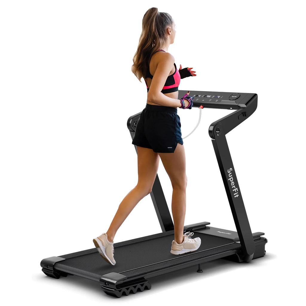 Foldable Electric Treadmill with Bluetooth Black B3378