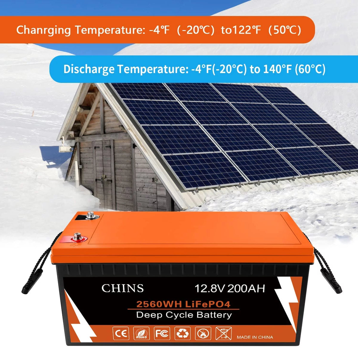 12.8V 100Ah LiFePO4 Battery U7998