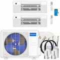 30,000 BTU 2 Zone Ceiling Cassette Ductless Air Conditioner and Heat Pump T1961