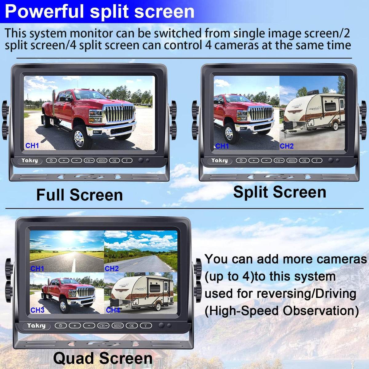 Wireless HD 1080P RV Backup Camera with 7 Inch Monitor F981385