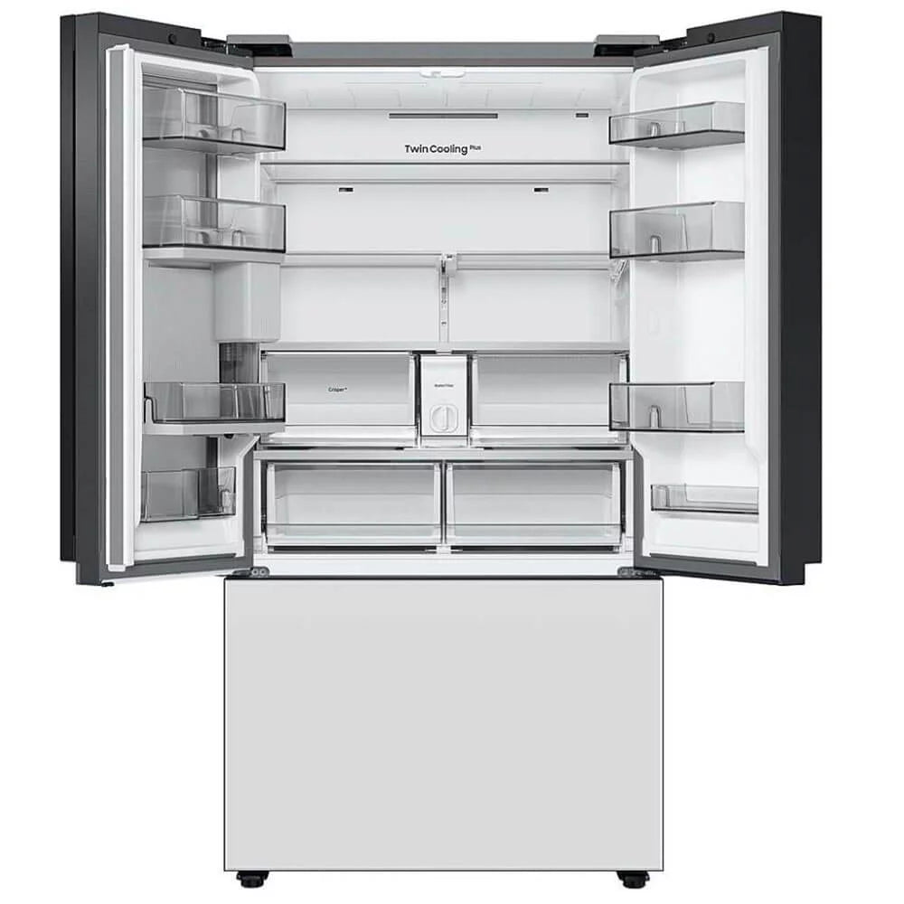 24 Cu. Ft. White Glass 3-Door French Door Counter Depth Refrigerator O7913