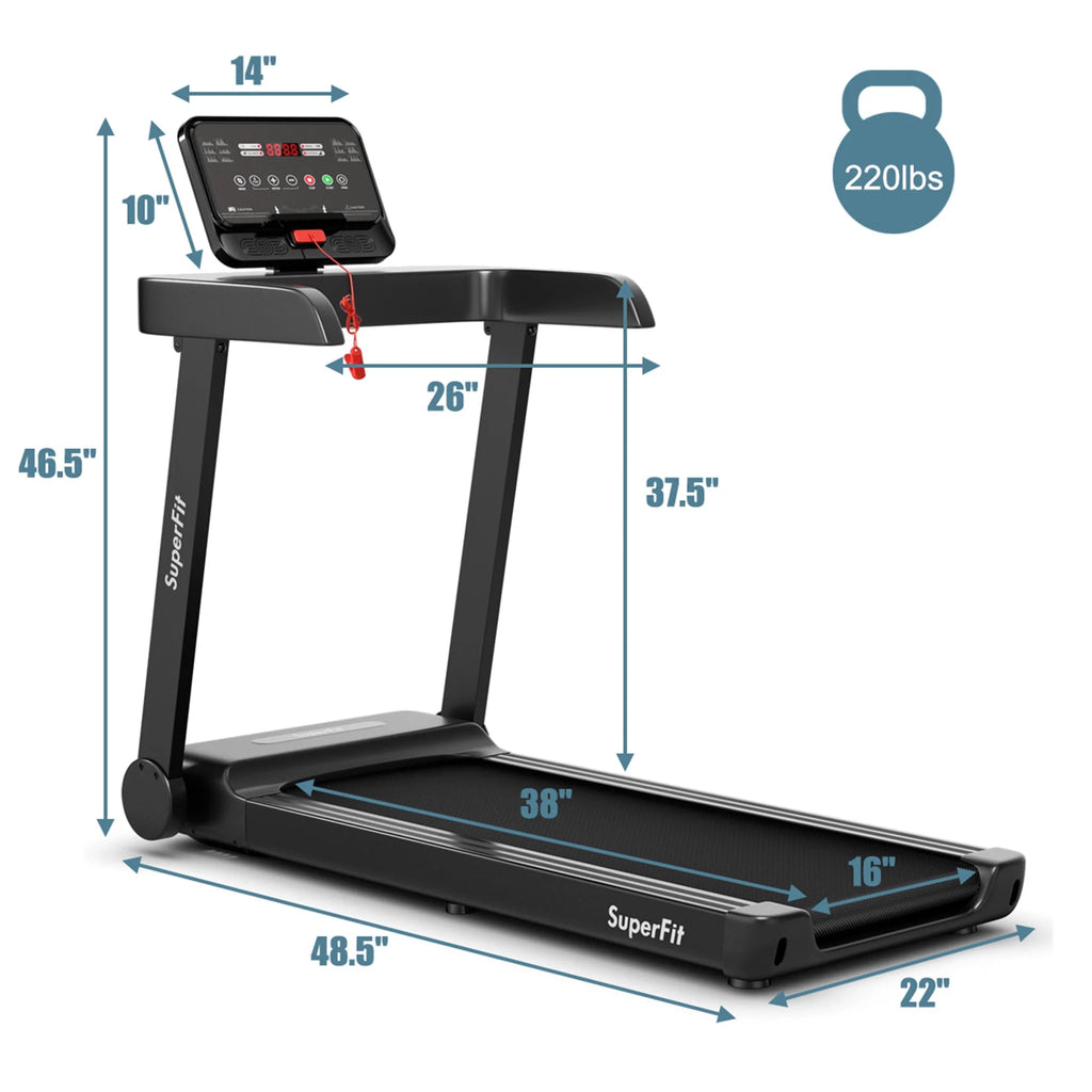 Electric Motorized Treadmill with LED Display D6642