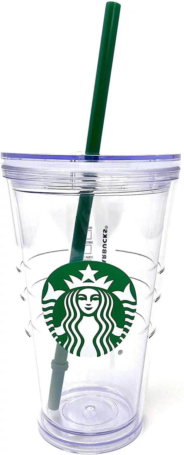Clear 16oz Tumbler with Straw D1041