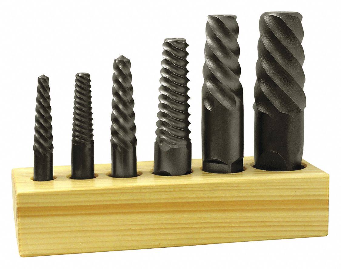 6 Pieces HSS Screw Extractor Set K3290