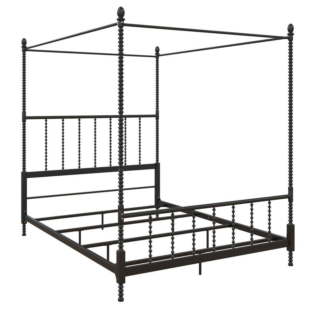 Black Full Metal Canopy Bed D348458