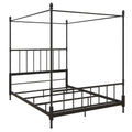 Black Full Metal Canopy Bed D348458