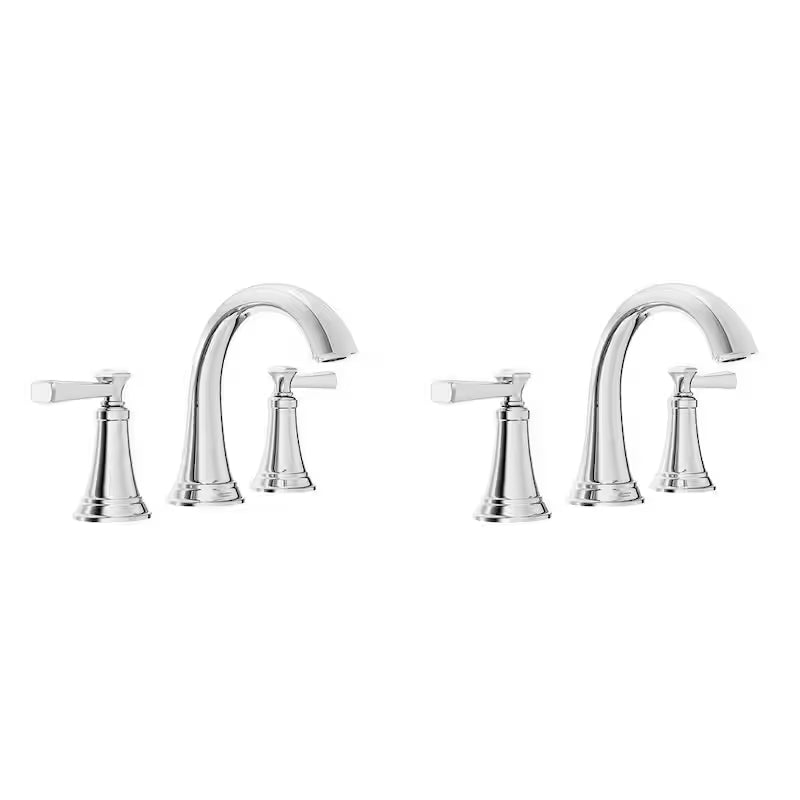 8 in. Widespread Double Handle Bathroom Faucet Polished Chrome 2-Pack P95765