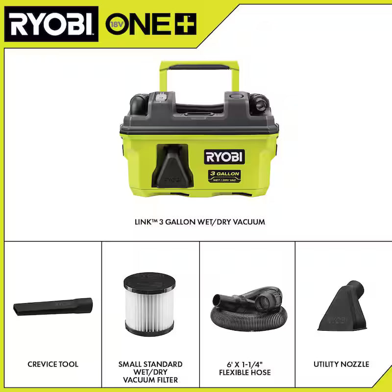18V Cordless 3 Gal. Wet/Dry Vacuum G901