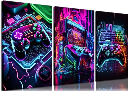 Gaming Canvas Posters Set of 3 16x24in U391