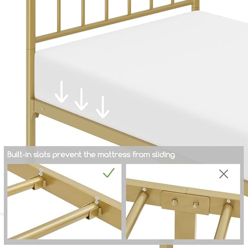 White Full Metal Platform Bed with Wrought Iron Headboard R126
