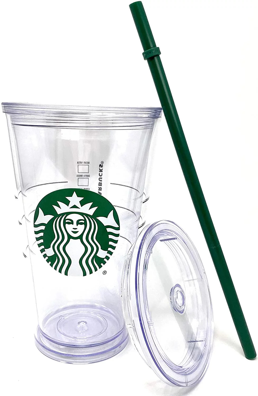 Clear 16oz Tumbler with Straw D1041