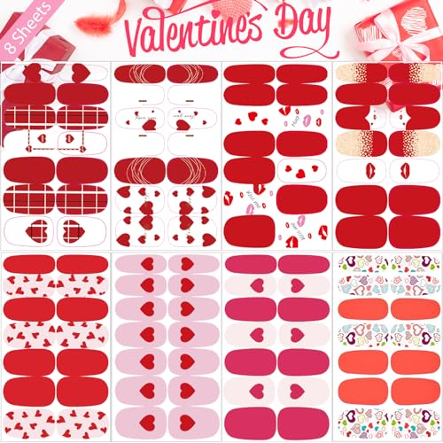16 Sheets Holiday Nail Wraps Stickers with 2 Pcs Nail Files B422998