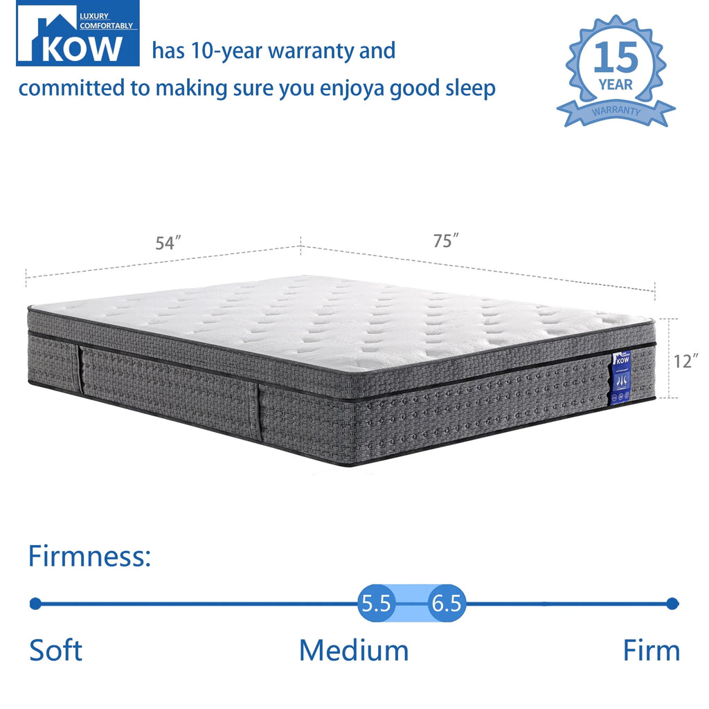 12 inch Full Size Gel Memory Foam Hybrid Mattress G128469