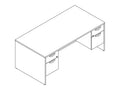Gray Elm Laminate Desk Unit D856537