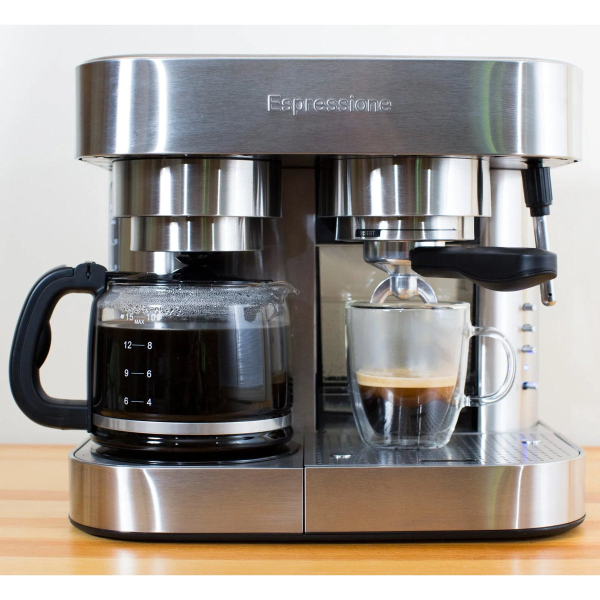Stainless Steel Espresso Machine & 10 Cup Drip Coffee Maker A38797