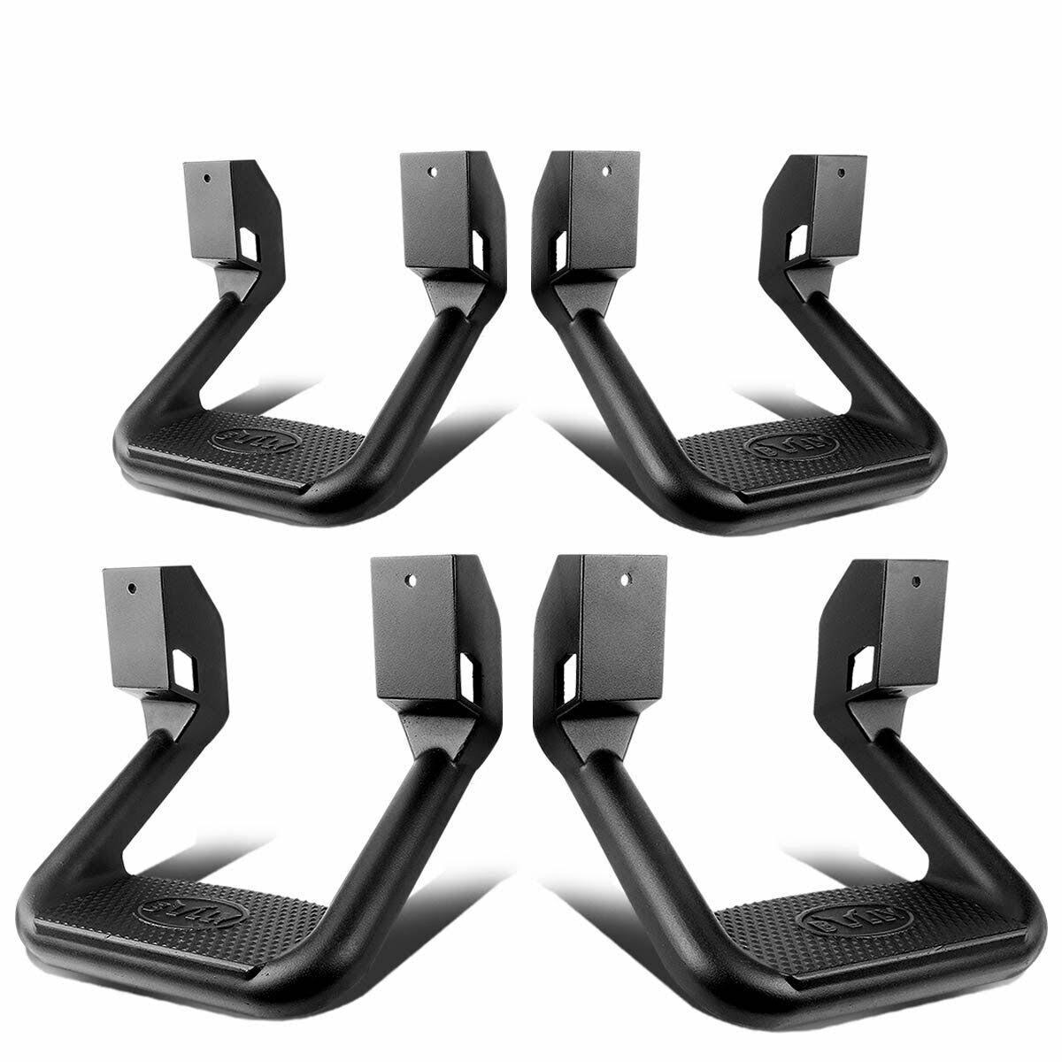 Black Aluminium Side Steps 2 Pairs L4249