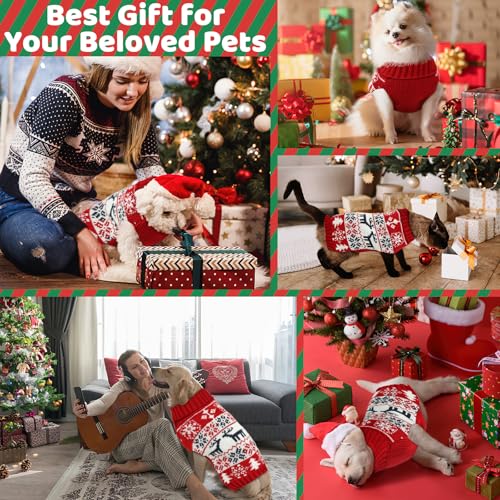 Christmas Dog Sweaters Turtleneck Double Knitting L7171