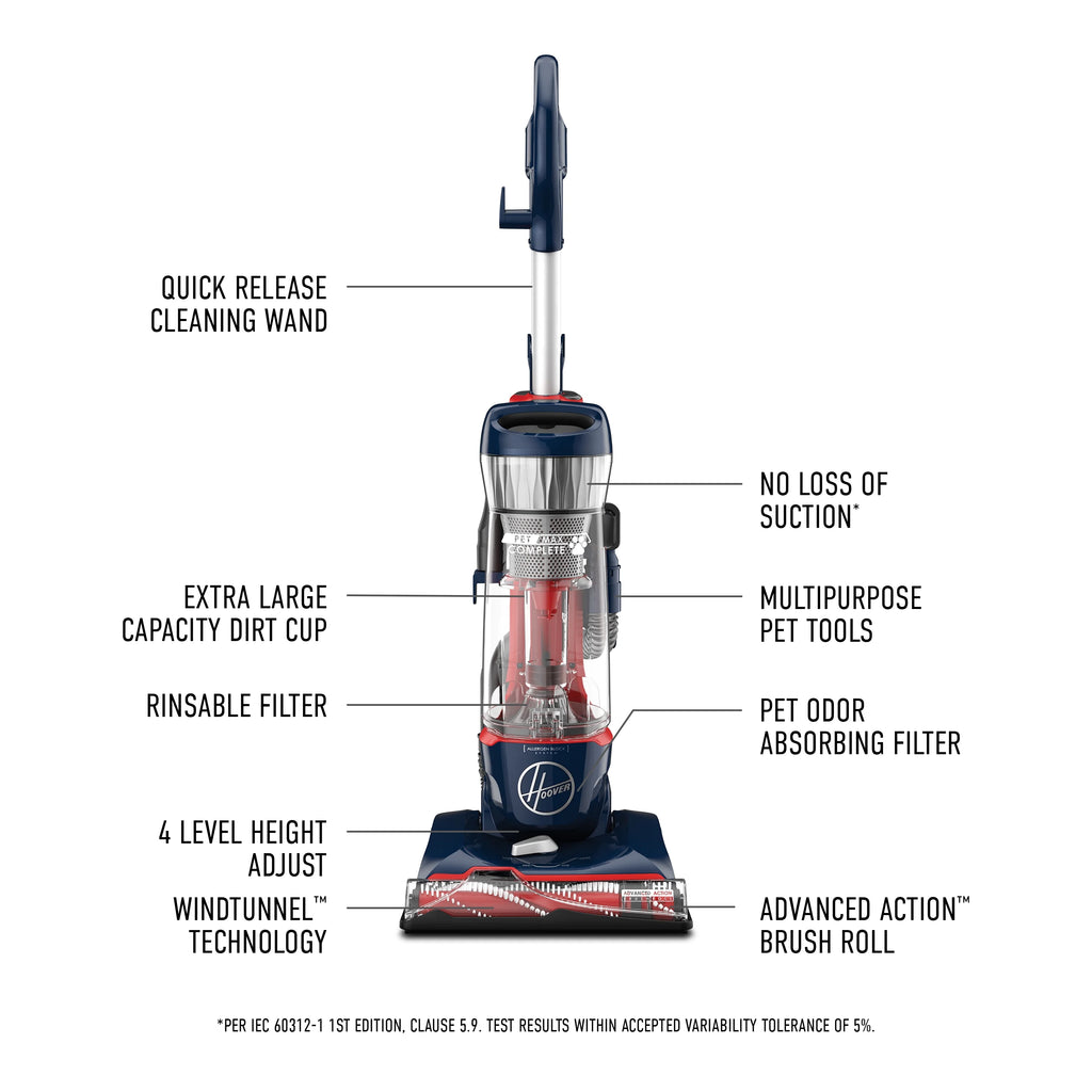 Bagless Upright Vacuum Cleaner with Allergen Block Technology C739