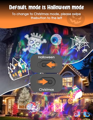 12-in-1 Outdoor Waterproof Holiday Projector Lights L1289