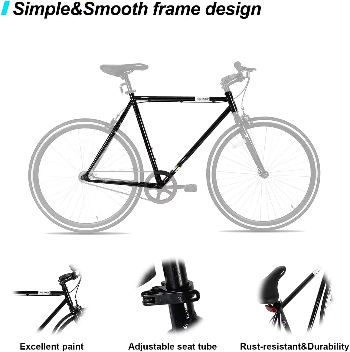Single Speed Fixed Gear Bike with 700C Wheels I608599