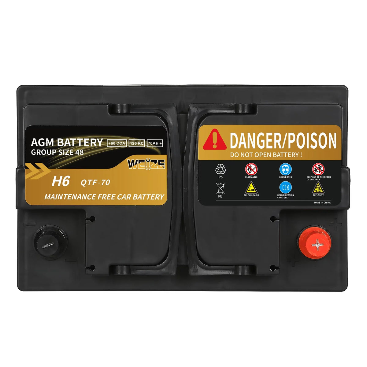 12v 70ah H6 Automotive Battery P97711