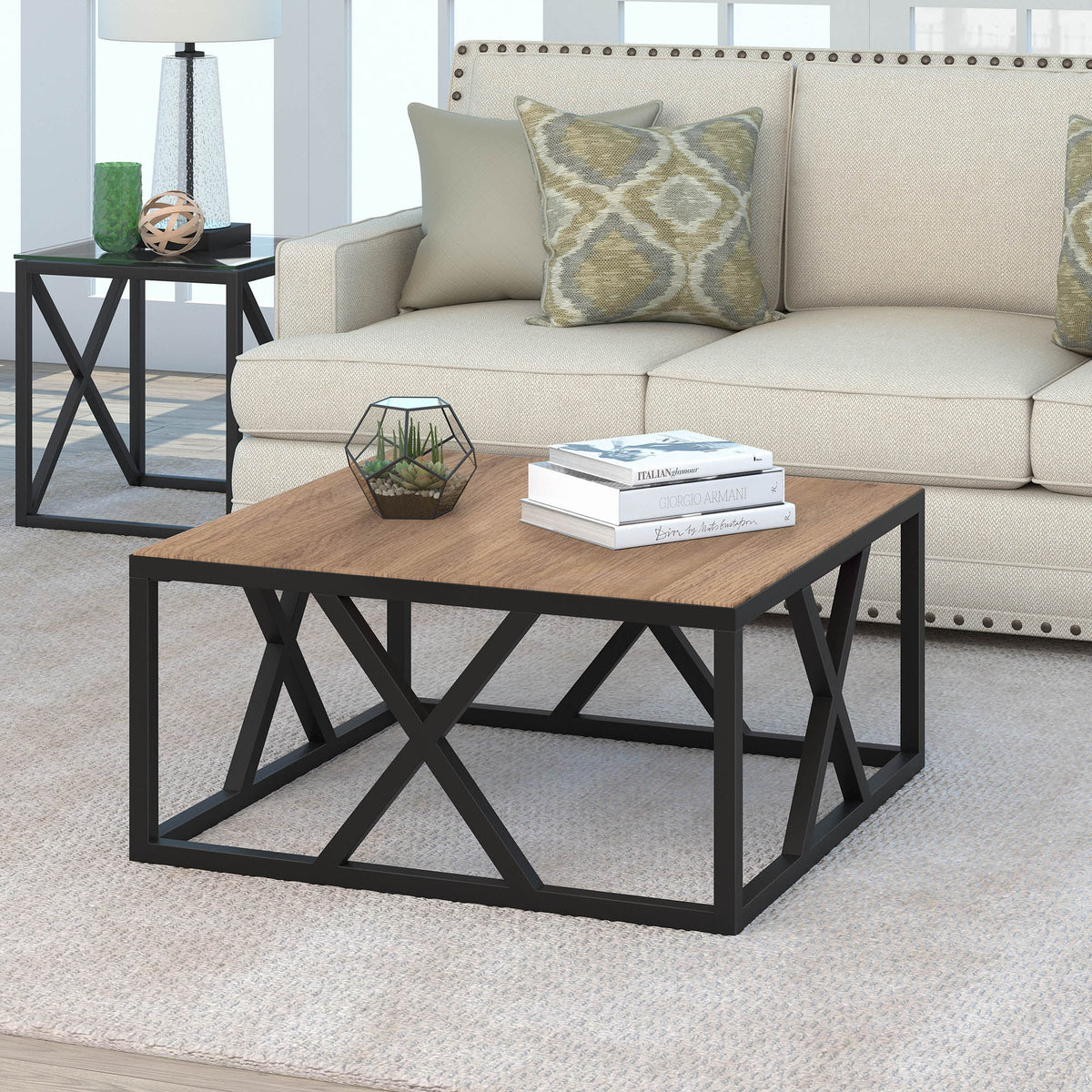 35" Wide Square Coffee Table F84163