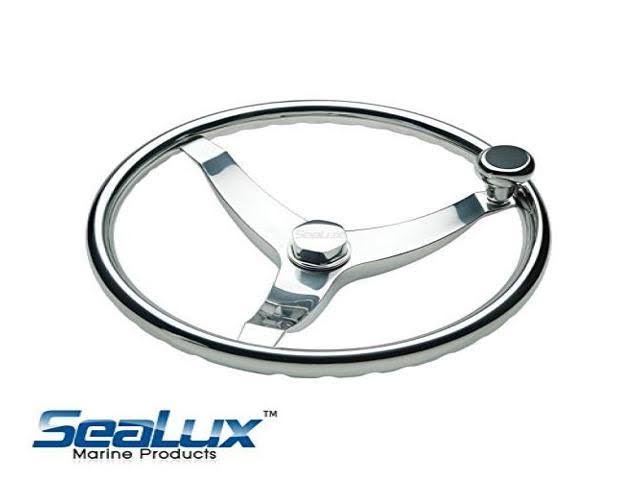 13.5x22 SS Wheel with Knob, Finger Grip & Faux Nut Y282