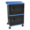 Mobile Printer Stand with Cabinet Storage, Blue N104399