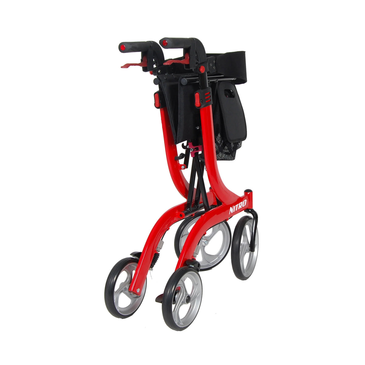 Red Rollator Rolling Walker P5959