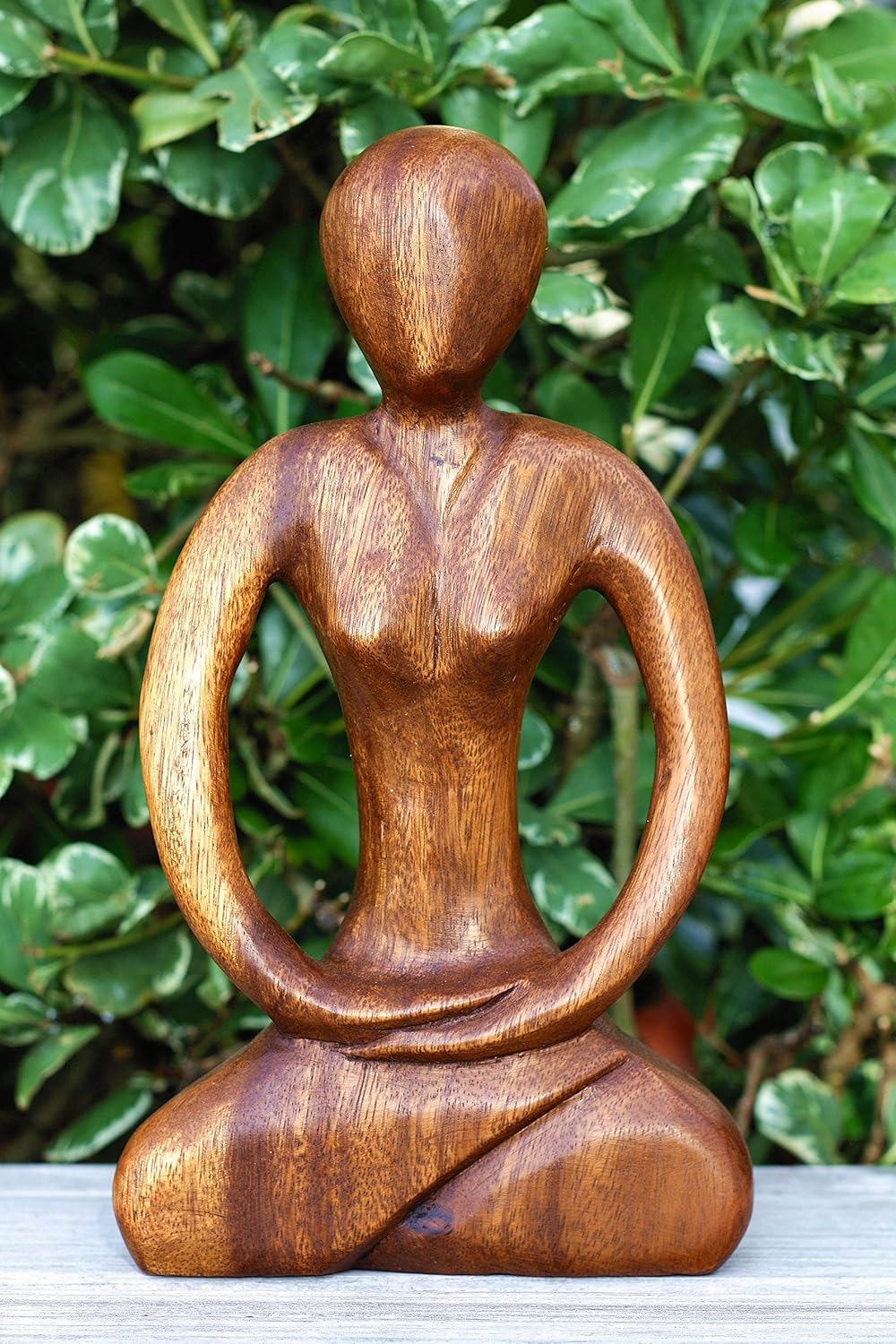 Wooden Handmade Abstract Yoga Sculpture Q346383