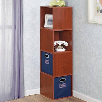 Cube Bookcase Warm Cherry Blue V568189