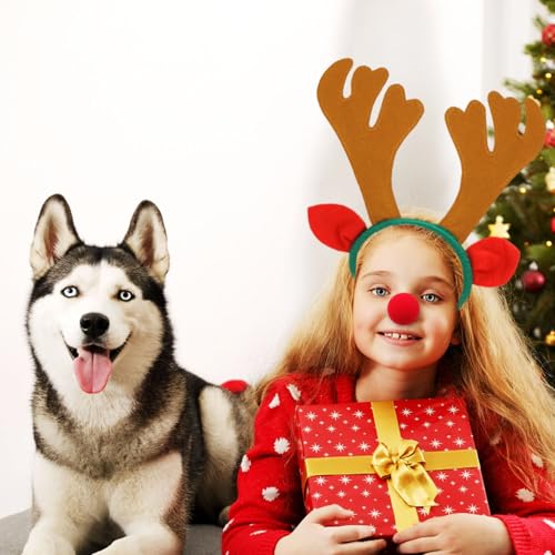 12 PCS Christmas Reindeer Antlers Headband P866798