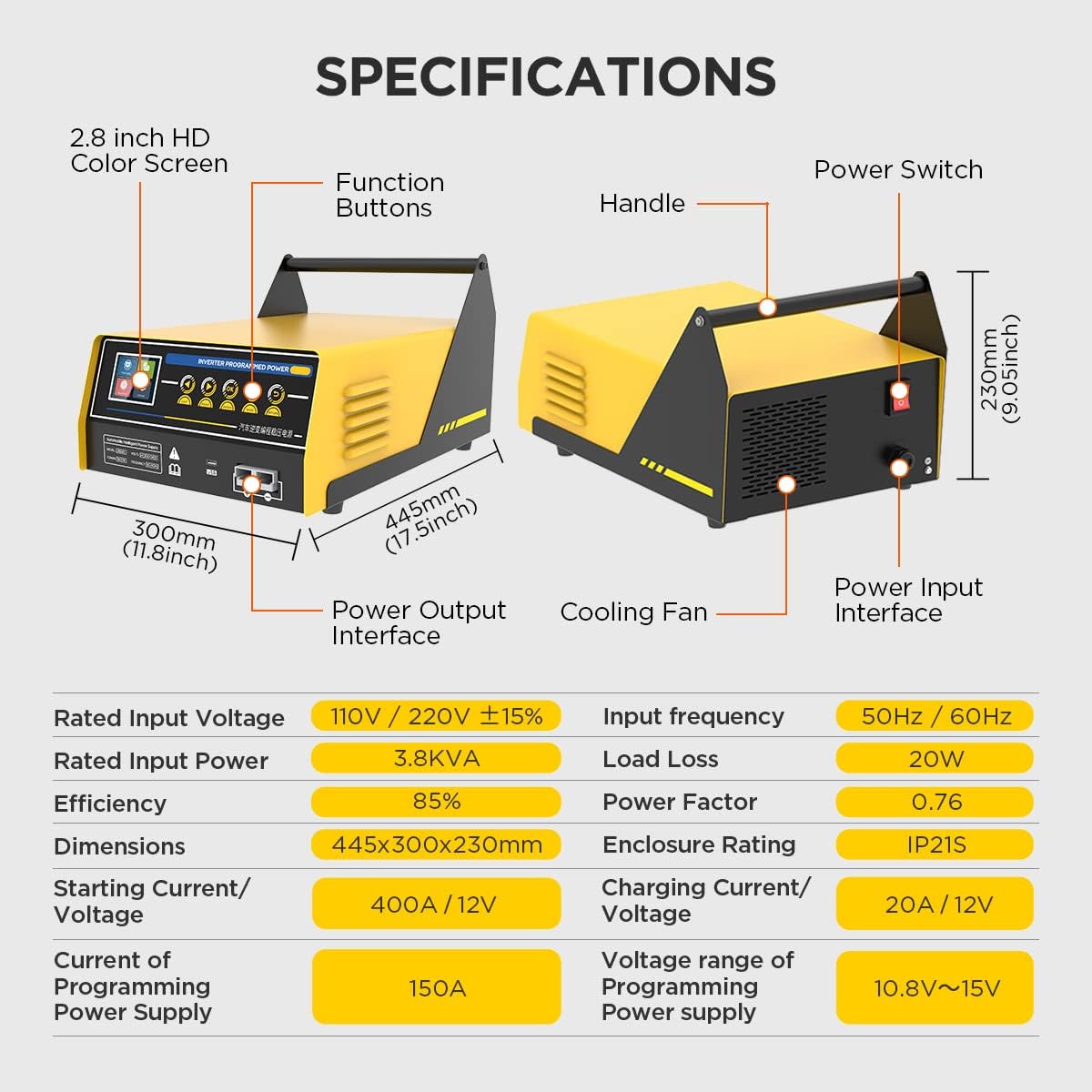12/24V Car Battery Charger Jump Starter with LCD Display F408