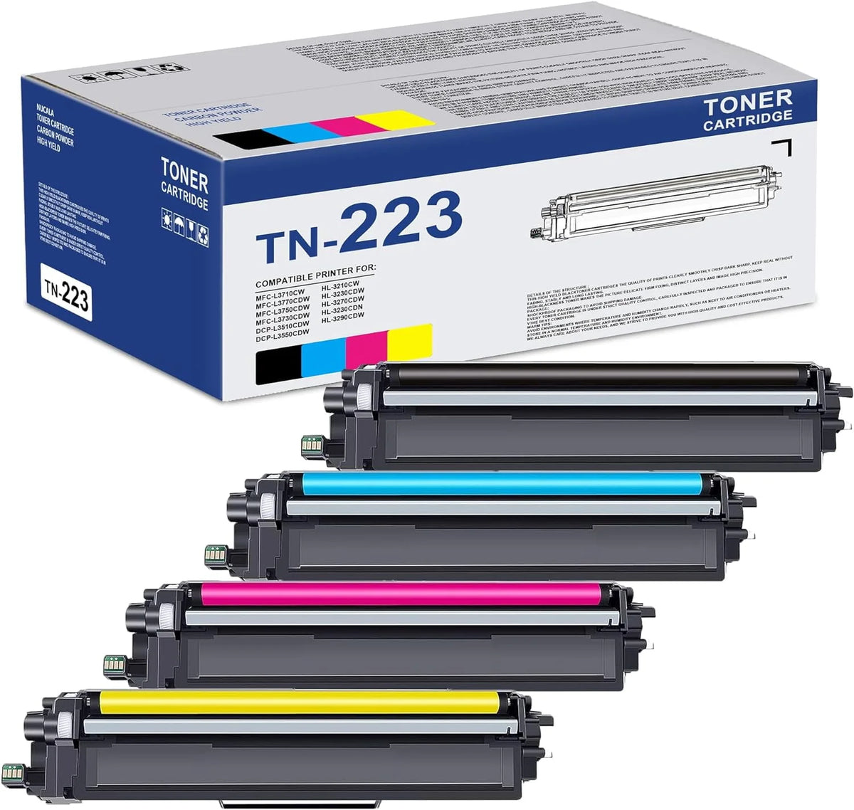 Black Cyan Magenta Yellow Toner Cartridge 4 Pack Y591415