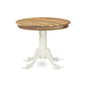 Antique 36 inch Round Acacia Wood Pedestal Dining Table G5941