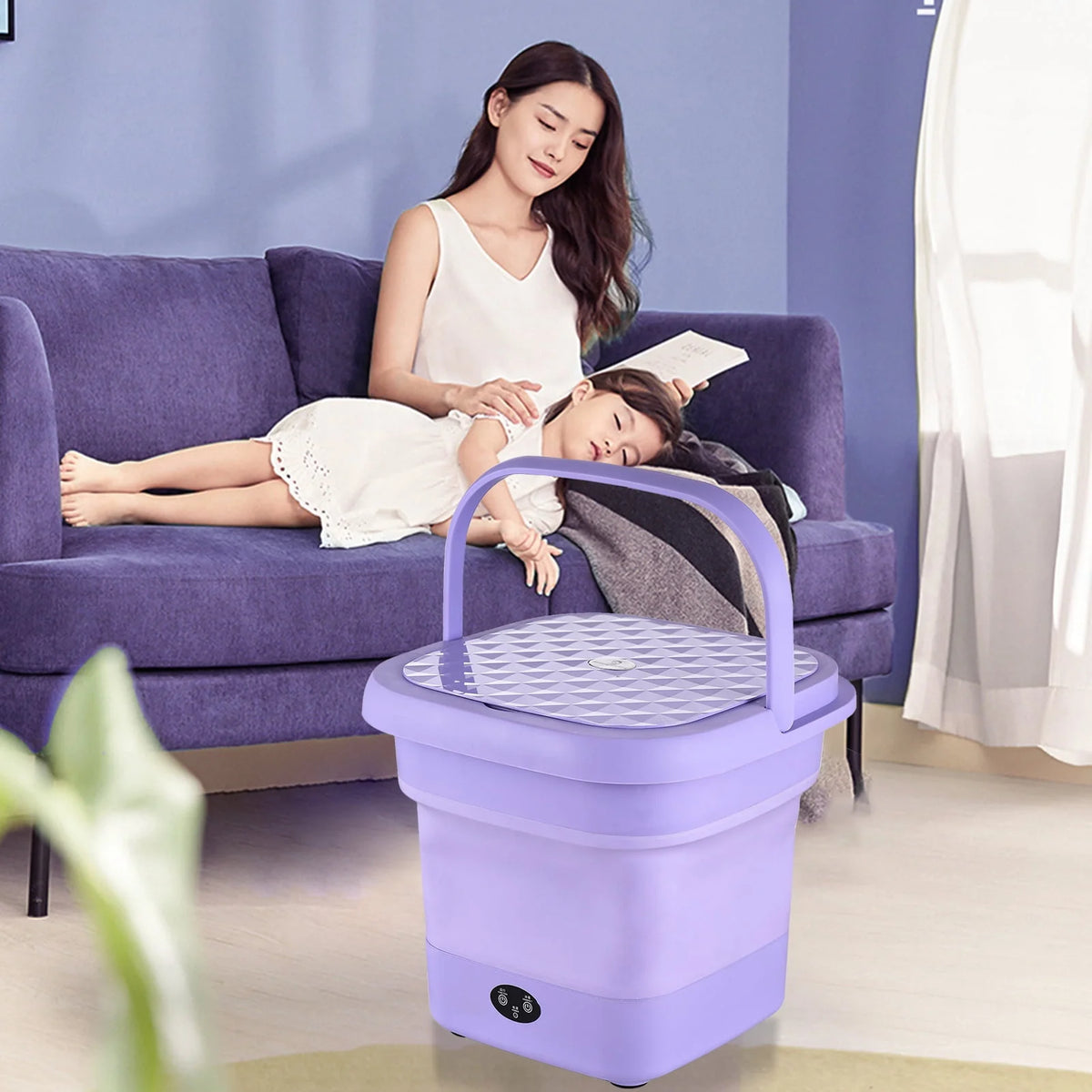 Portable Laundry Washer Bucket F671