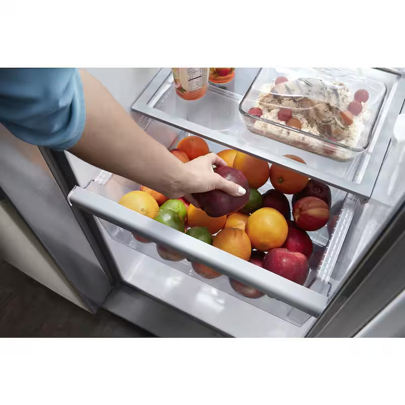 21 cu. ft. Side by Side Refrigerator Stainless Steel Counter Depth Q125422