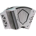 White Accordion with Case and Straps T363901